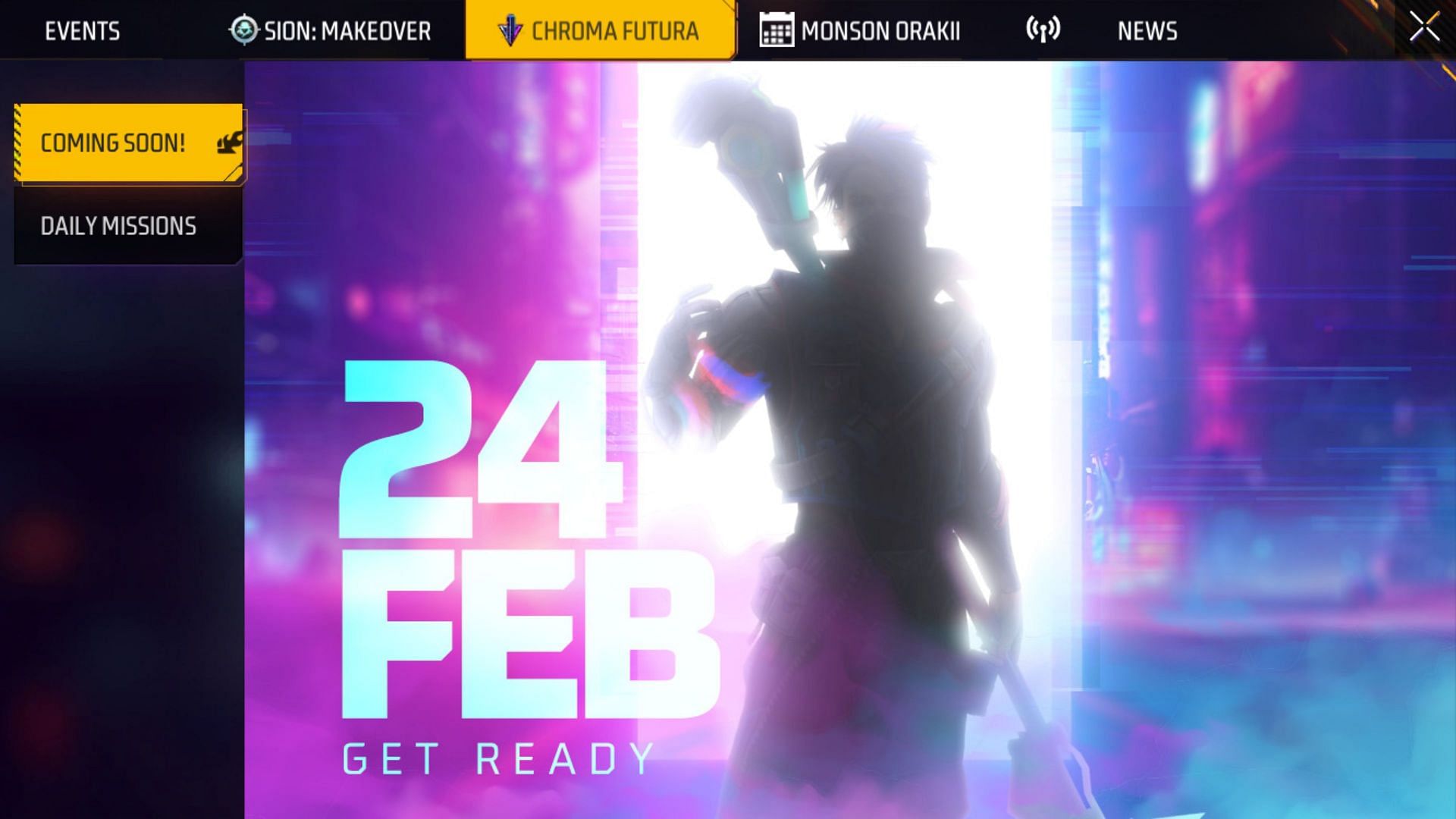 Chroma Futura event to start from February 24, 2023 (Image via Garena)