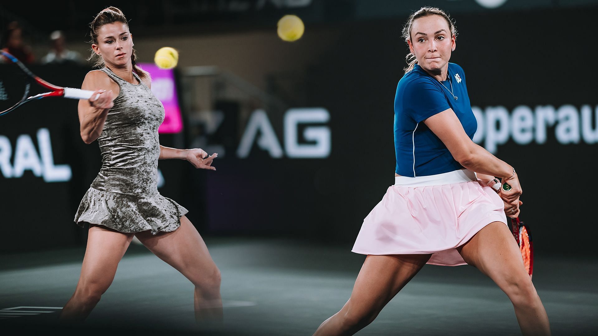 Vekic (left) and Georgi will be in action on Thursday in Linz.