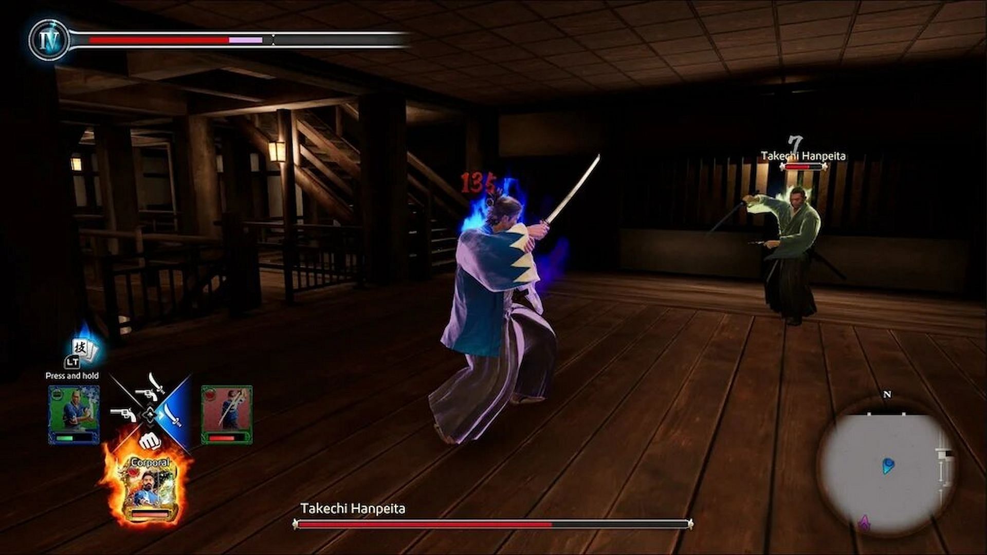 This is the final boss battle in Like a Dragon: Ishin (Image via Sega)