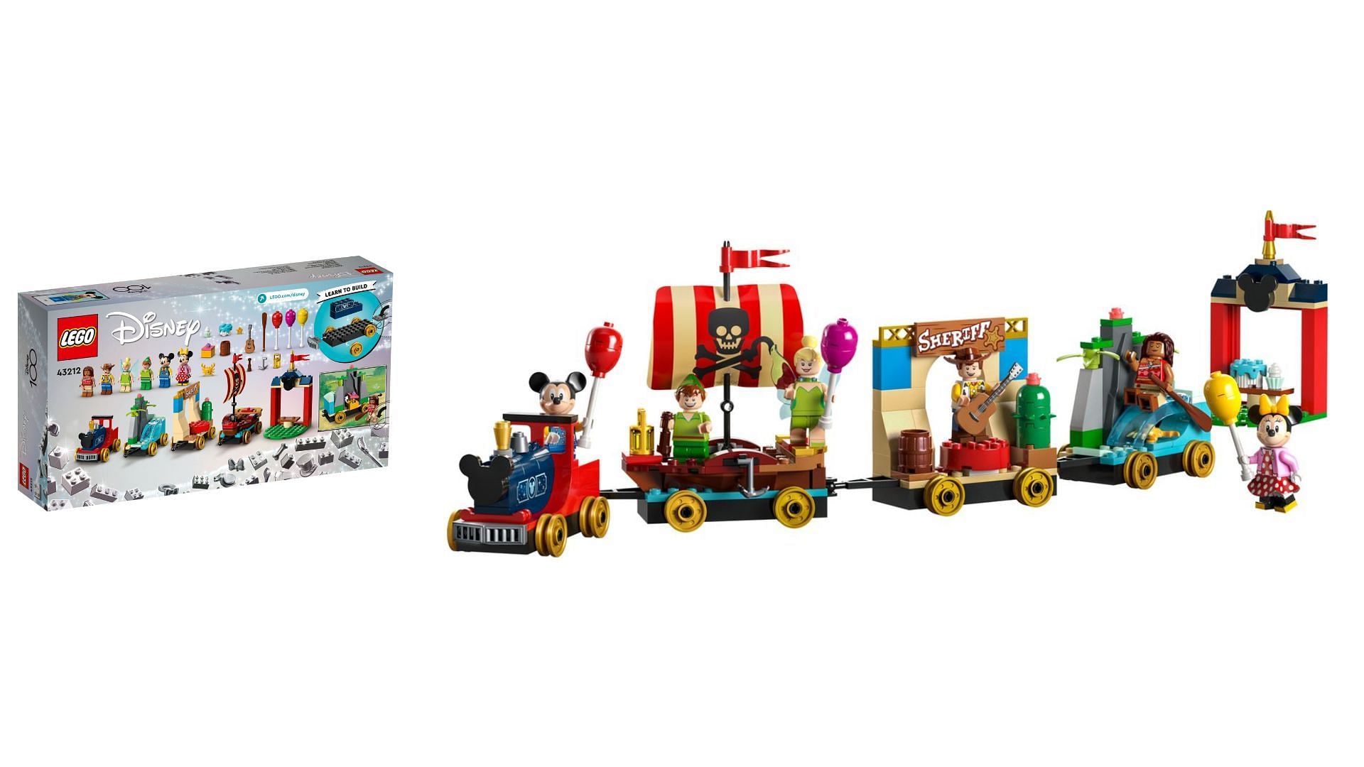 Leaked images of the Disney Birthday/Celebration Train set to launch on April 1 (Image via Lego/leaks)