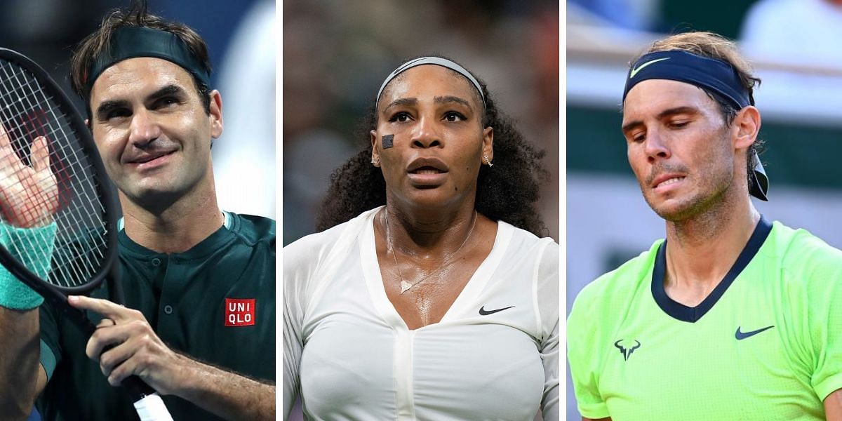 (From L-R) Roger Federer, Serena Williams and Rafael Nadal
