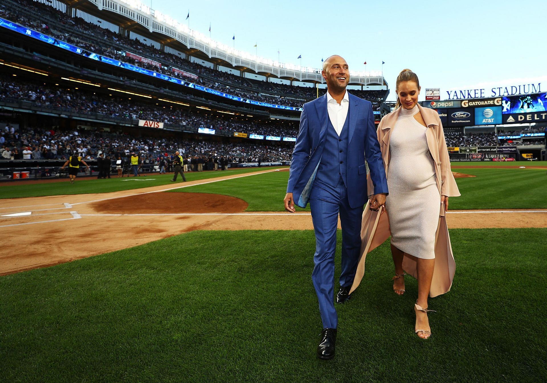 Derek Jeter attends premiere of upcoming series The Captain in New York  City with wife Hannah Jeter