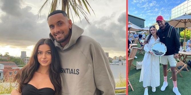 "Damn early retirement for me" - Nick Kyrgios 'proud' of girlfriend Costeen Hatzi after she models for new brand partner
