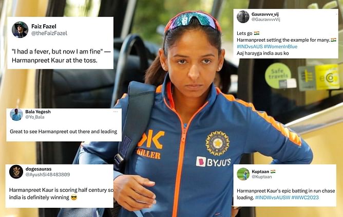 "Salute to our captain" - Fans erupt as skipper Harmanpreet Kaur recovers in time for Women's T20 World Cup semi-final against Australia