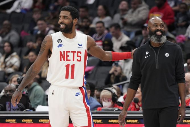 Jacque Vaughn insinuates he's not having a say in Kyrie Irving's future with the Brooklyn Nets