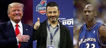 Jimmy Kimmel compares Donald Trump's 2024 presidential campaign to Michael Jordan playing for Washington Wizards