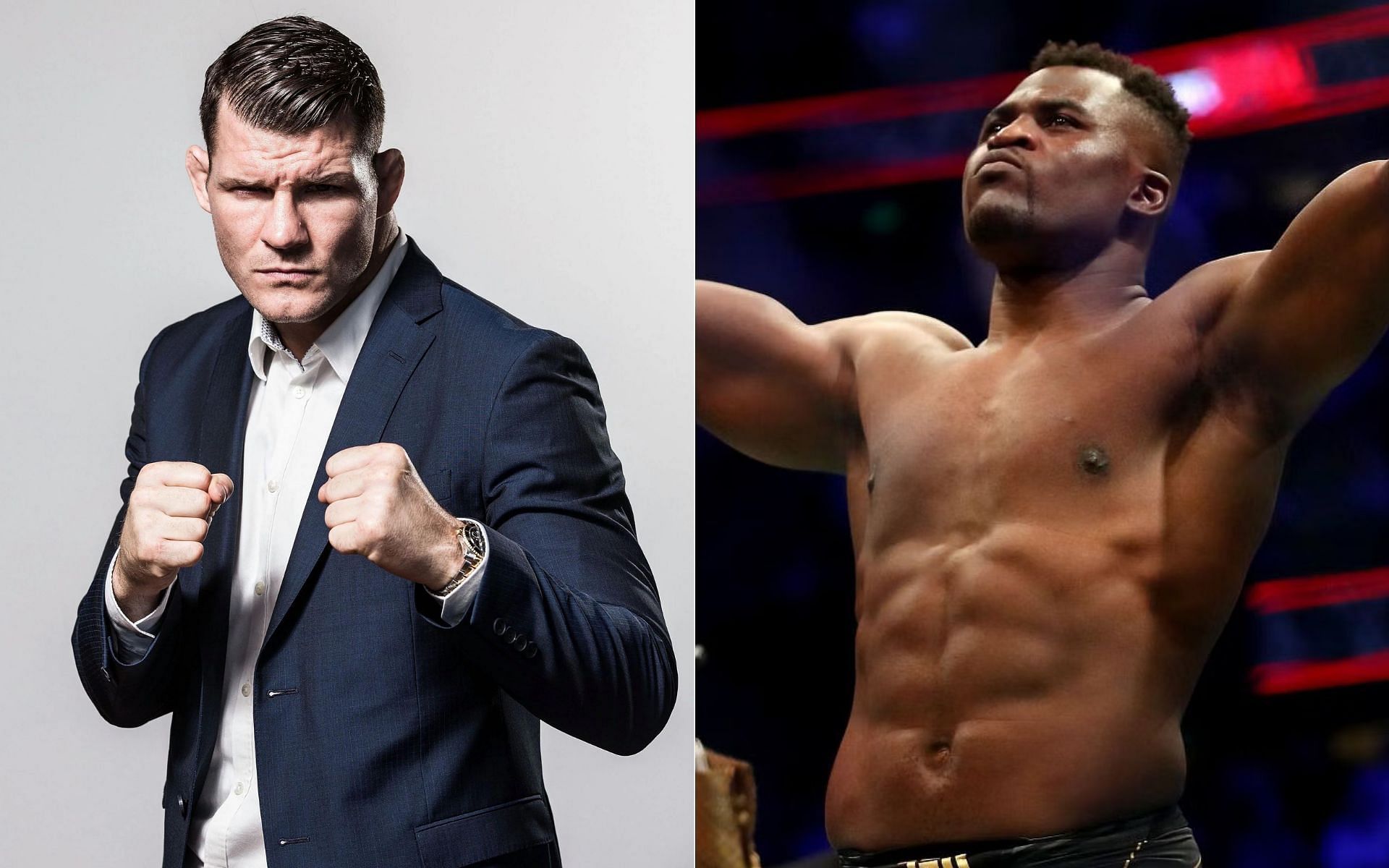 Michael Bisping (left) and Francis Ngannou (right)