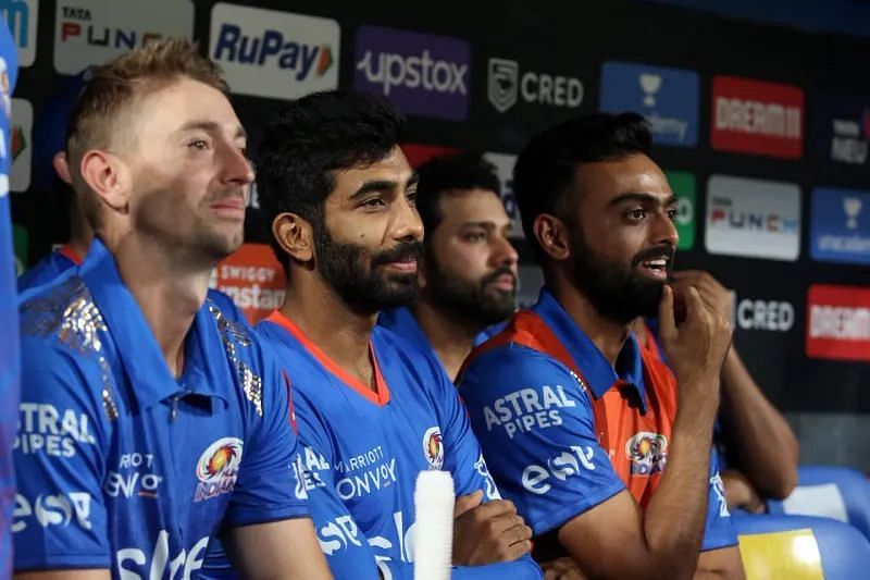Jasprit Bumrah (2nd from right) has been reportedly ruled out of IPL 2023 (Image Courtesy: IPLT20.com)