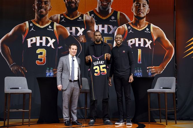 Why did Kevin Durant get emotional talking about Brooklyn Nets during Phoenix Suns press conference?