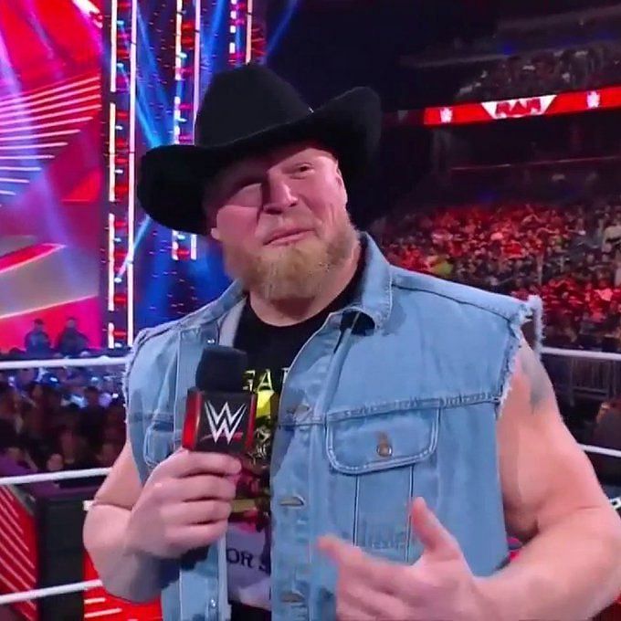Brock Lesnar cowboy hat fan interaction on WWE RAW: Why is Brock Lesnar ...