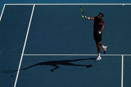 Felix Auger-Aliassime in action at the Australian Open