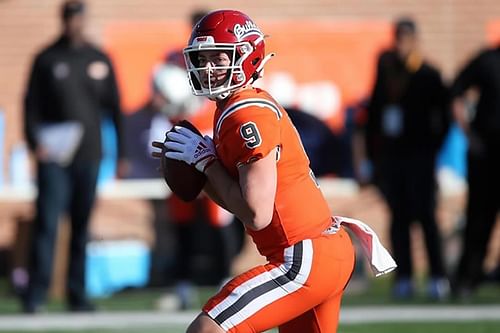 Fresno State quarterback Jake Haener at the Senior Bowl