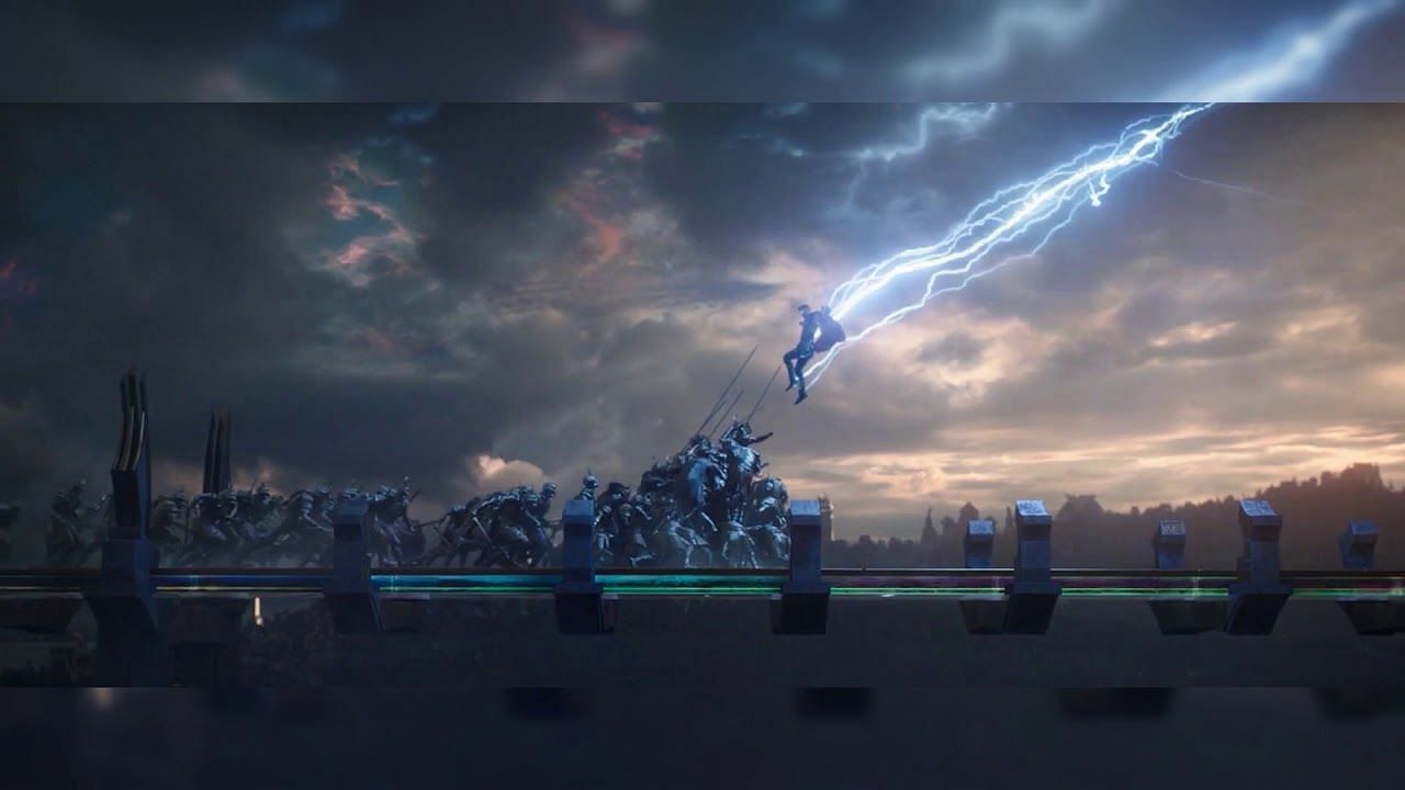 The use of Immigrant Song during the movie&#039;s final battle (Image via Marvel Studios)