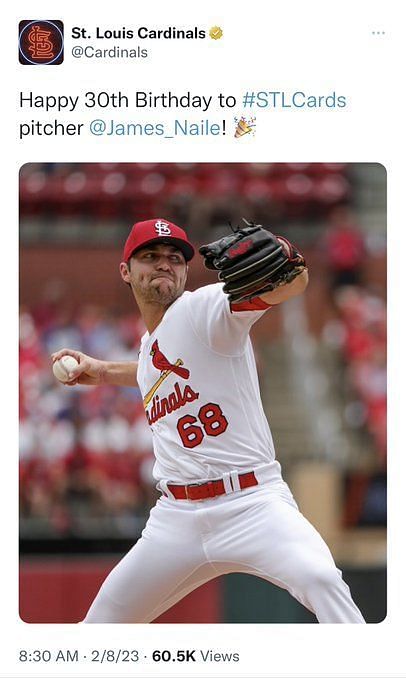 The Cardinals wished James Naile a happy birthday and announced his DFA 5  hours later : r/baseball