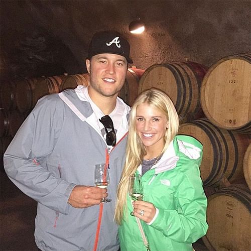 Kelly and Matthew Stafford pose after their engagement. (Image Credit: Kelly Stafford's IG)