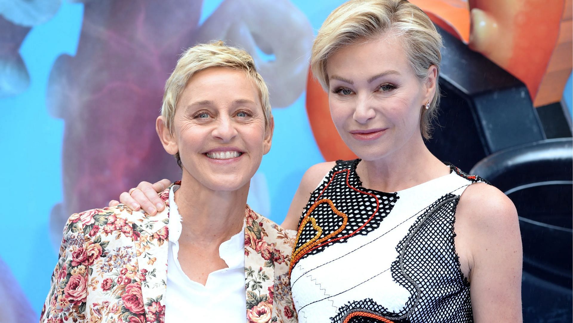 Ellen and Portia. (Photo via Anthony Harvey/Getty Images)