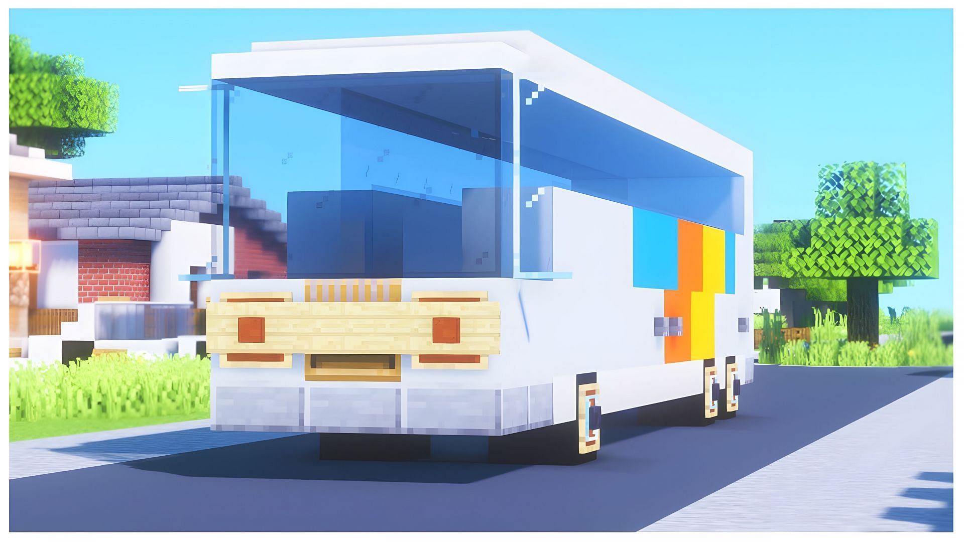 Bus builds within Minecraft look fantastic (Image via Youtube/Smithers Boss)