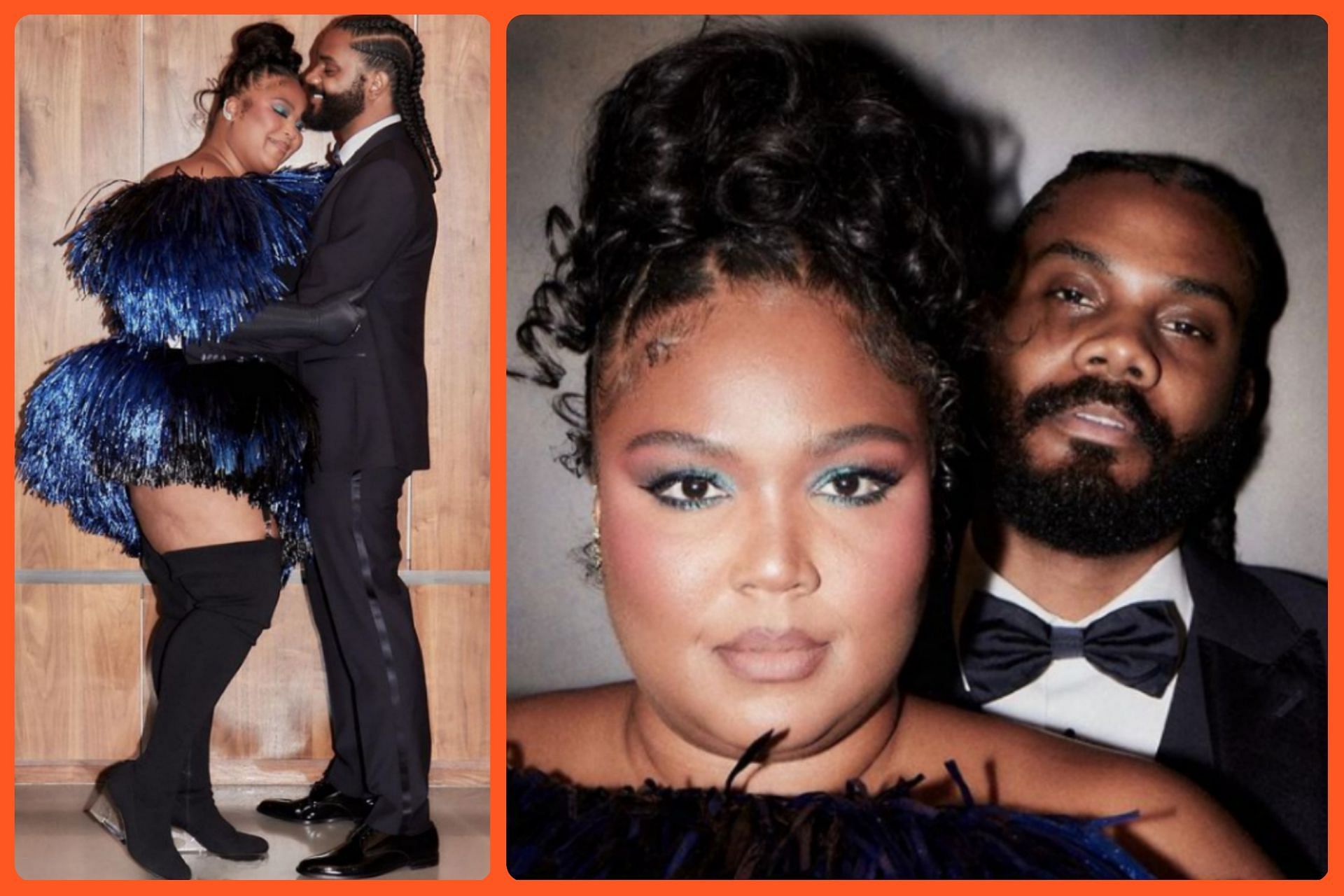 Lizzo poses with beau Myke Wright at pre-Grammy gala (Image via Instagram/lizzobeeating)