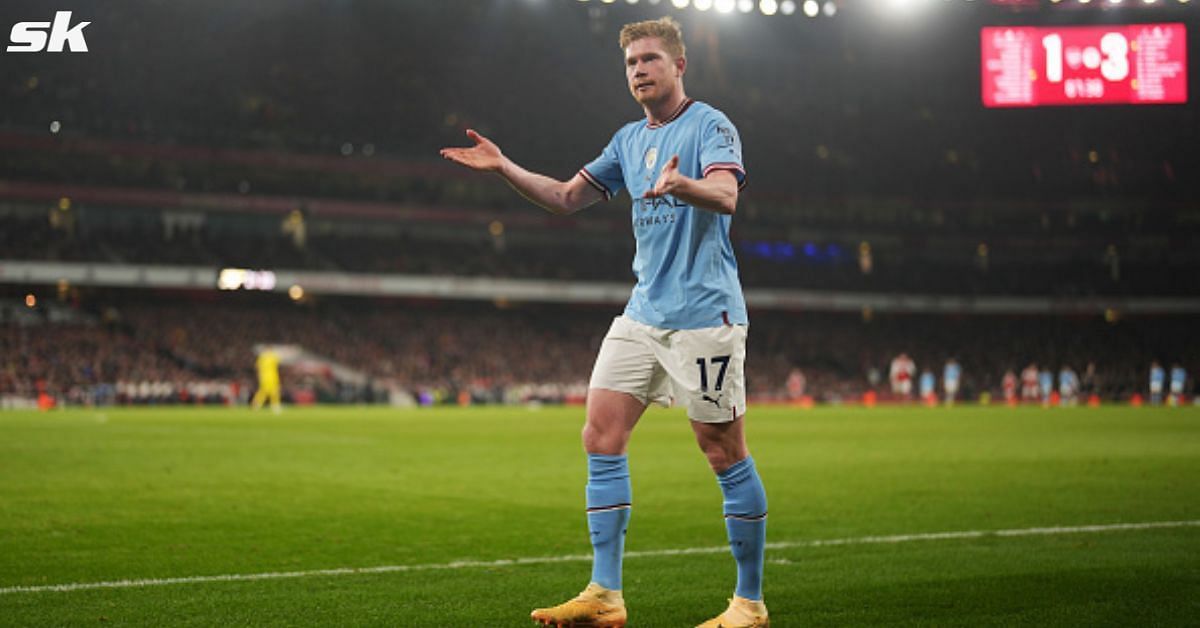 Kevin De Bruyne was involved in a tussle with Mikel Arteta during Arsenal vs. Manchester City