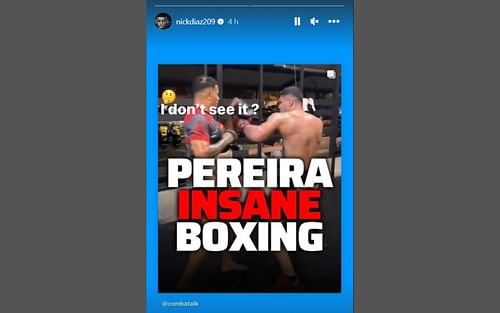 Nick Diaz comments on Alex Pereira's sparring footage