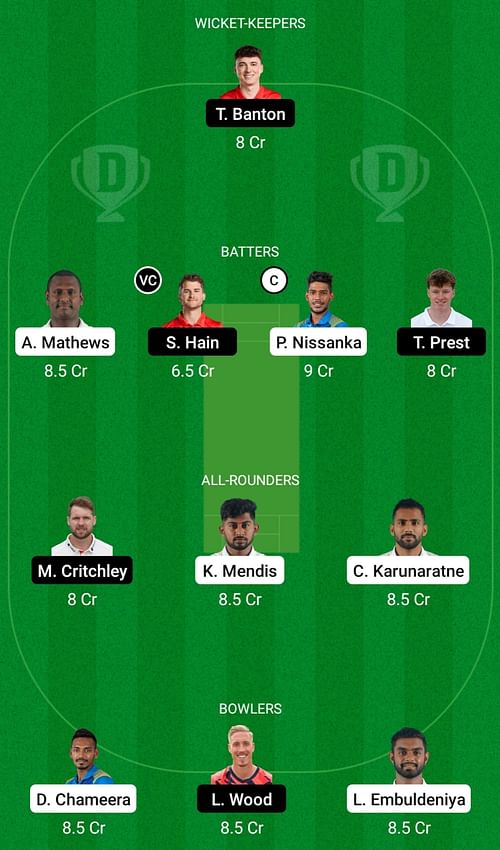 SL-A vs EN-A Dream11 Prediction Team Today, Match 1, Head-to-Head League