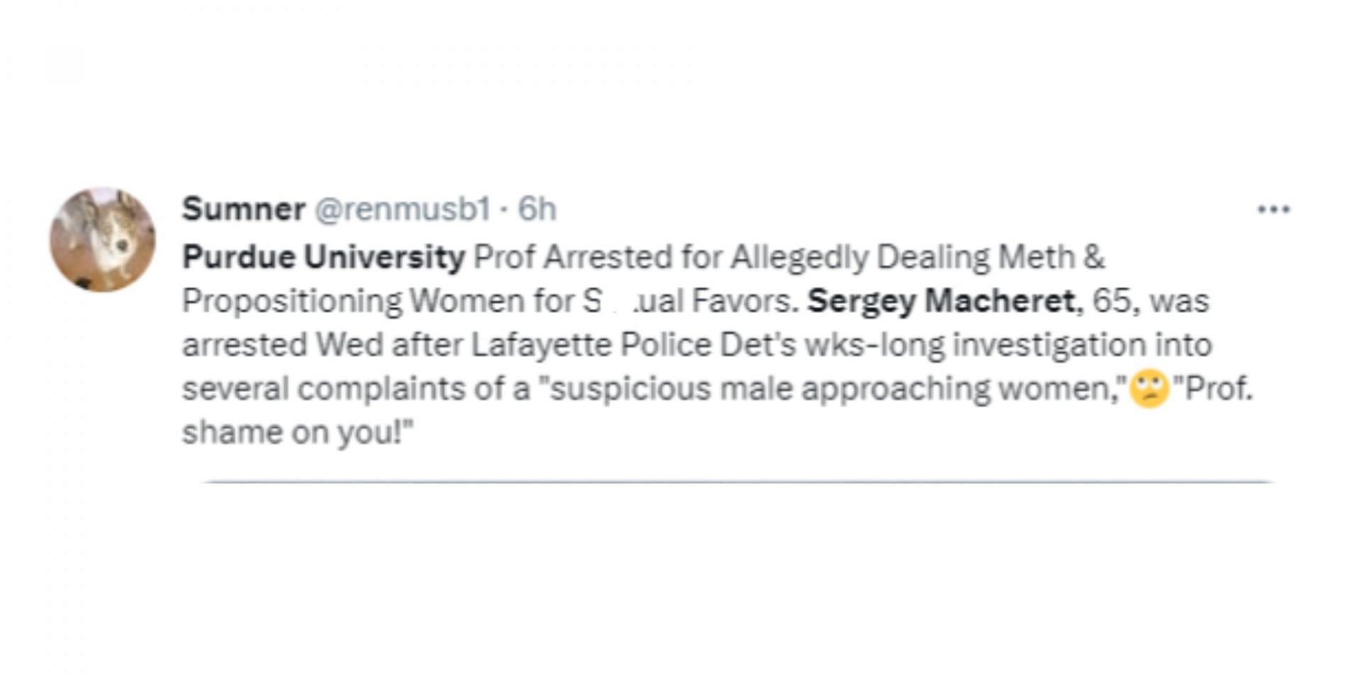 Sergey Macheret was arrested on Wednesday (Image via Twitter/@renmusb1)