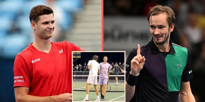 WATCH: Birthday boys Daniil Medvedev and Hubert Hurkacz wish each other during Rotterdam 2023 practice