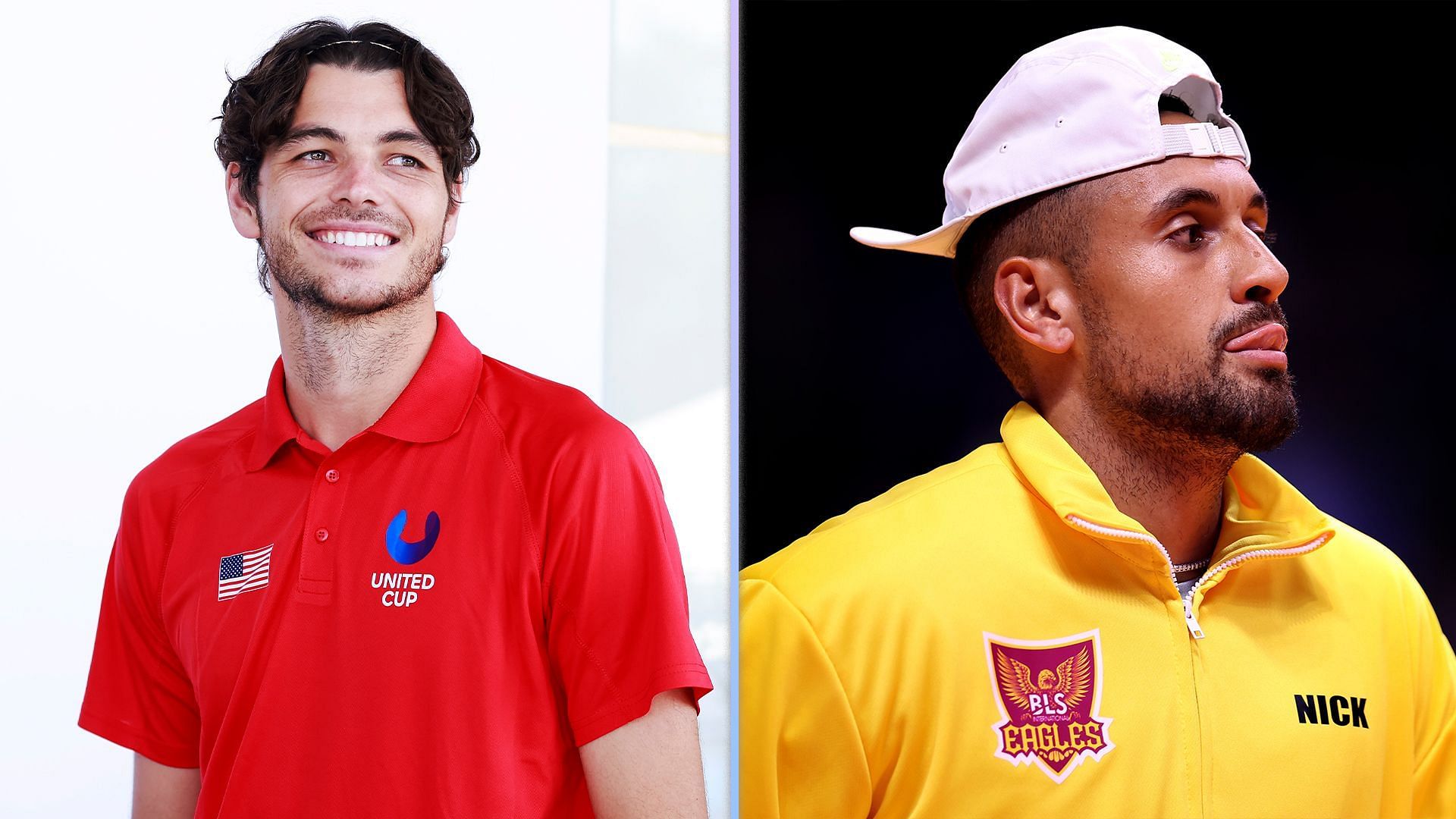 Taylor Fritz and Nick Kyrgios pictured