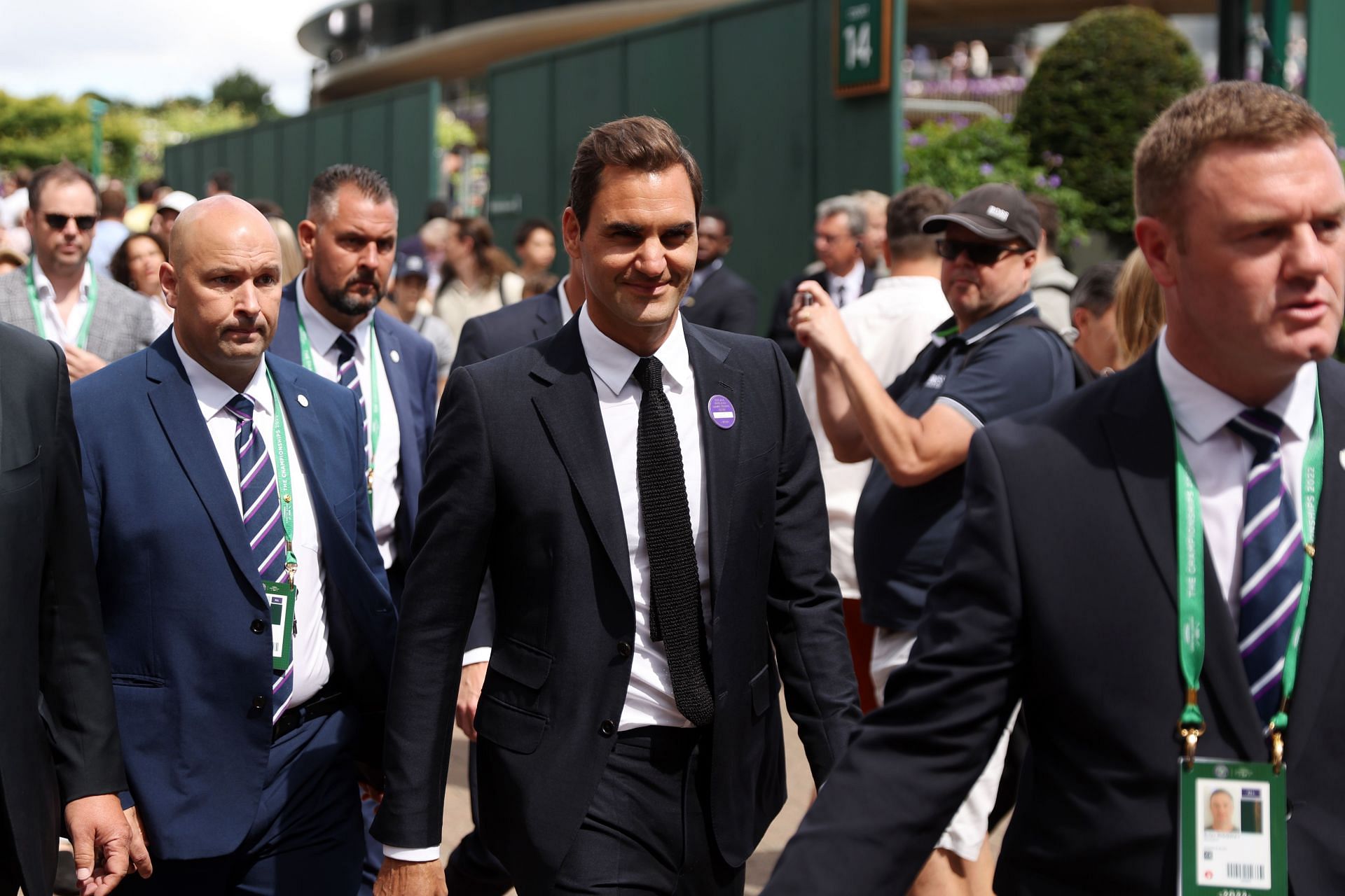 Roger Federer at the 2022 Wimbledon