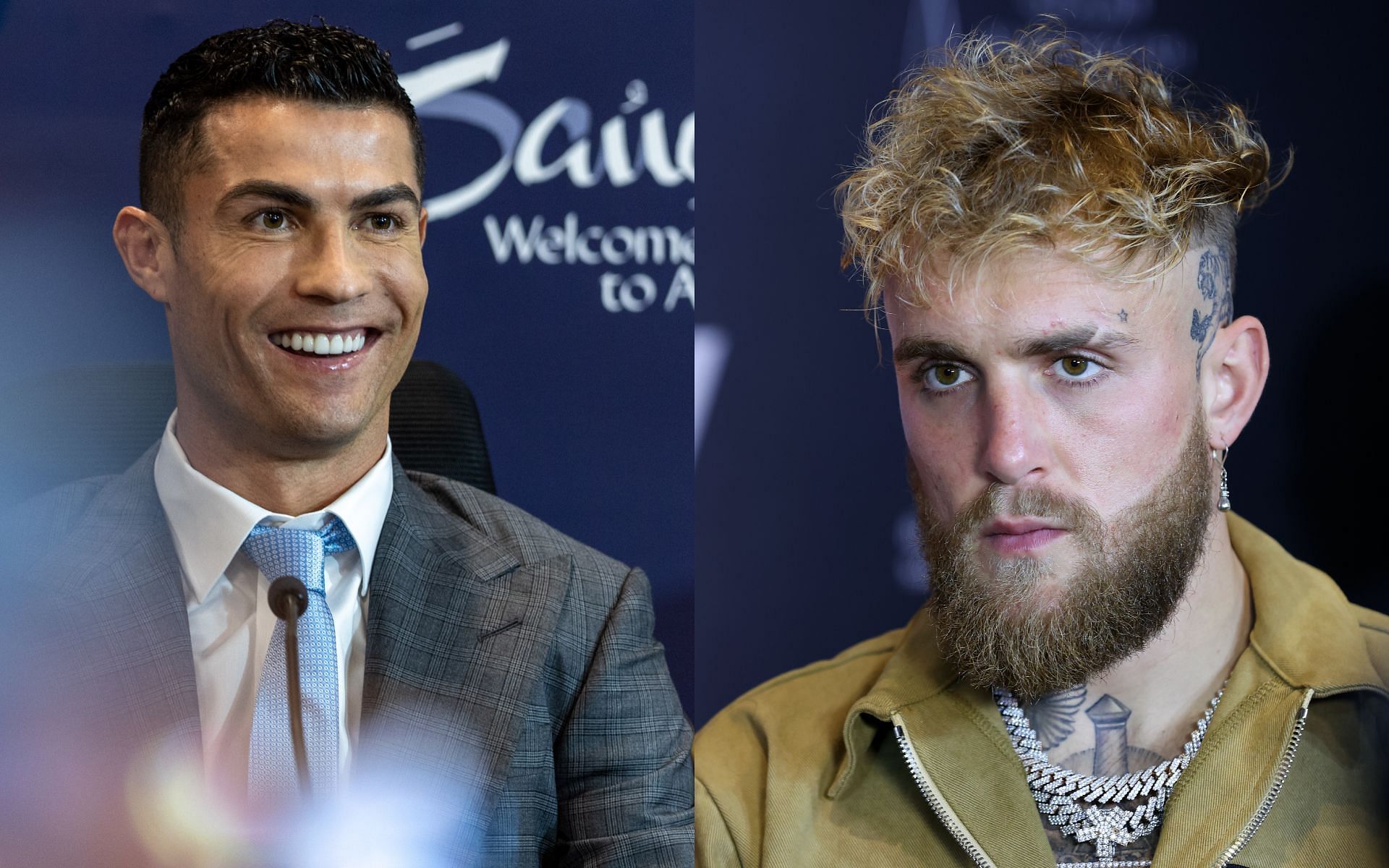 Cristiano Ronaldo (left) and Jake Paul (right) [Image Credits: Getty Images] 