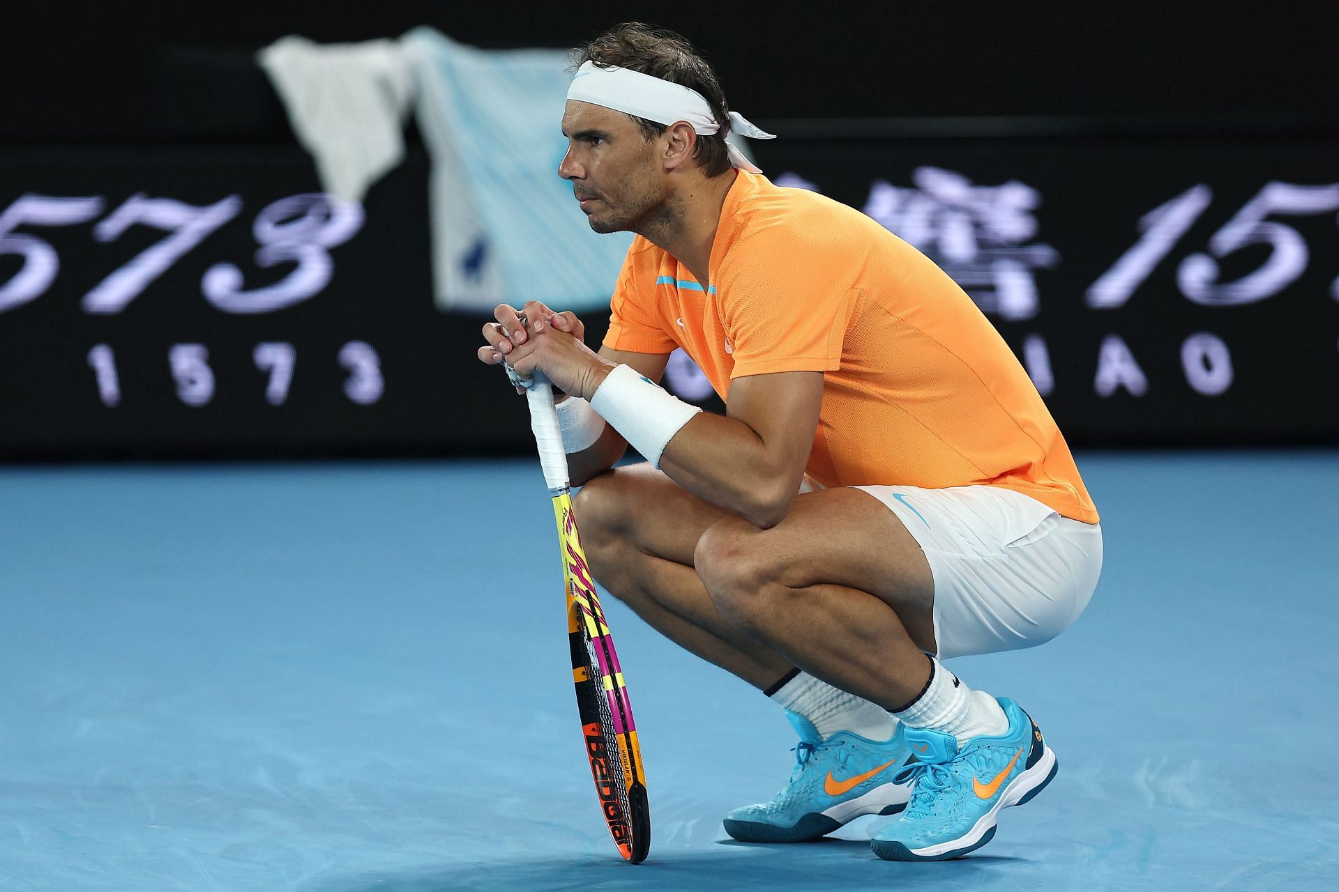 Rafael Nadal in action at the 2023 Australian Open