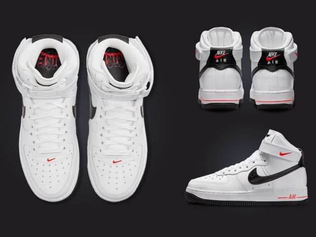 nike af1 high top black and white