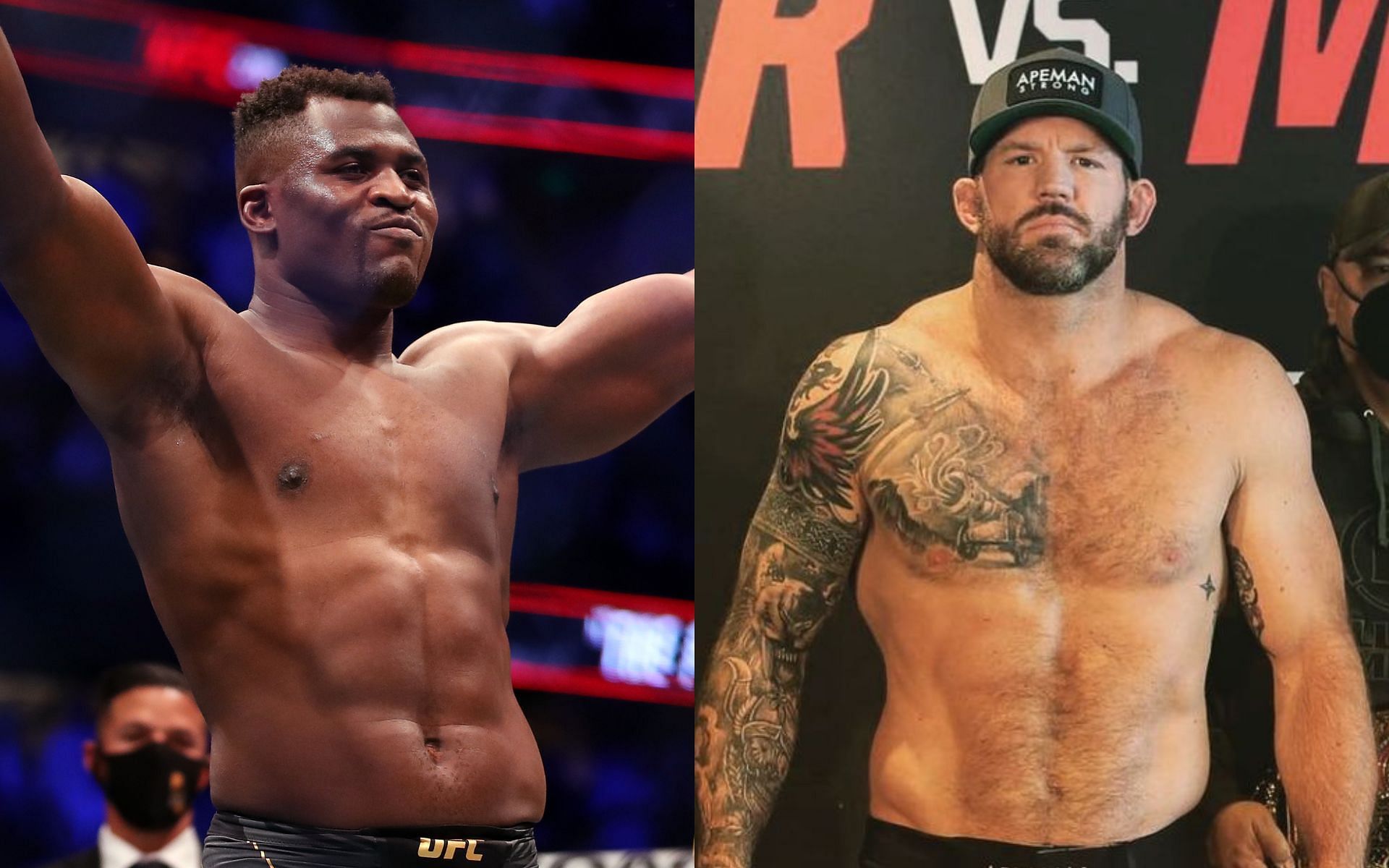 Francis Ngannou (left) Ryan Bader (right)