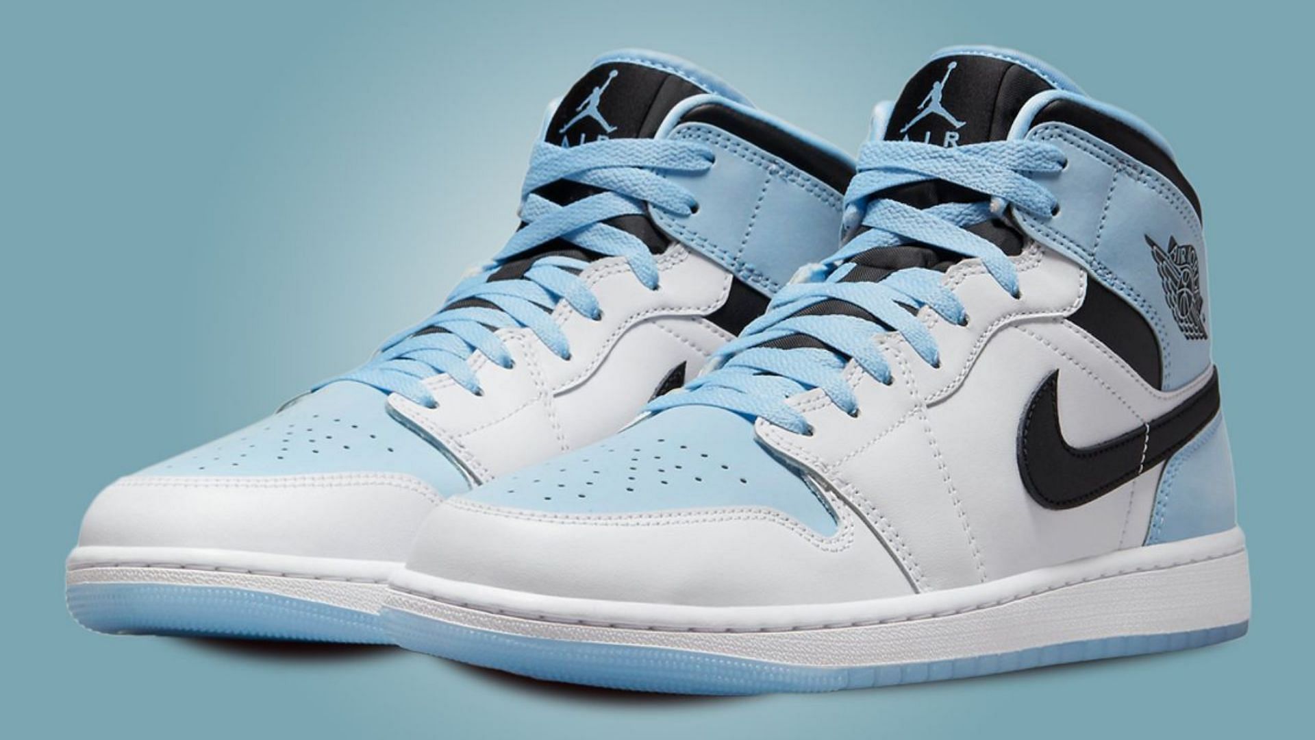 Nike Air Jordan 1 Mid SE &quot;Ice Blue&quot; sneakers (Image via Nike)