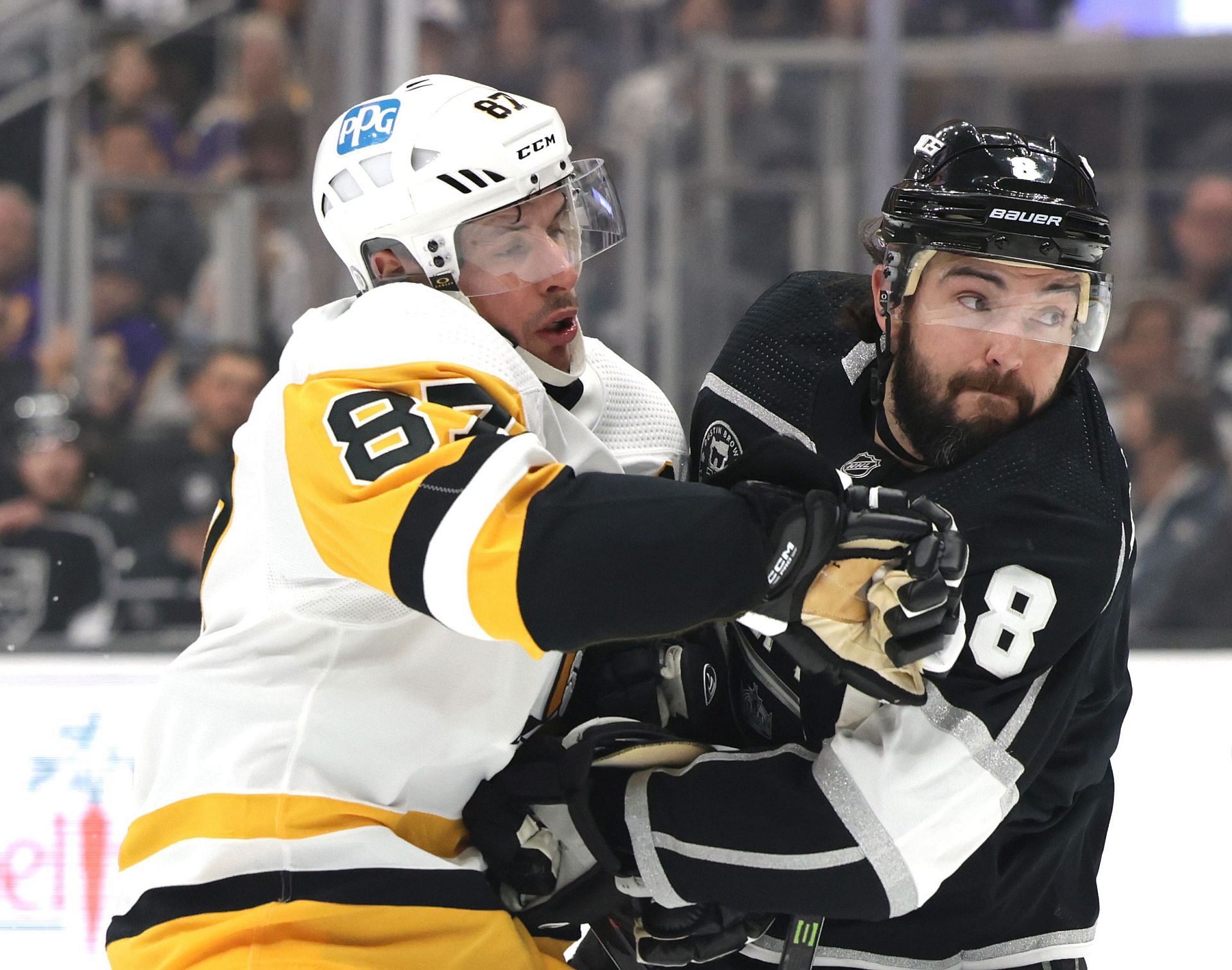 Thrashers spoil night for Crosby, Penguins