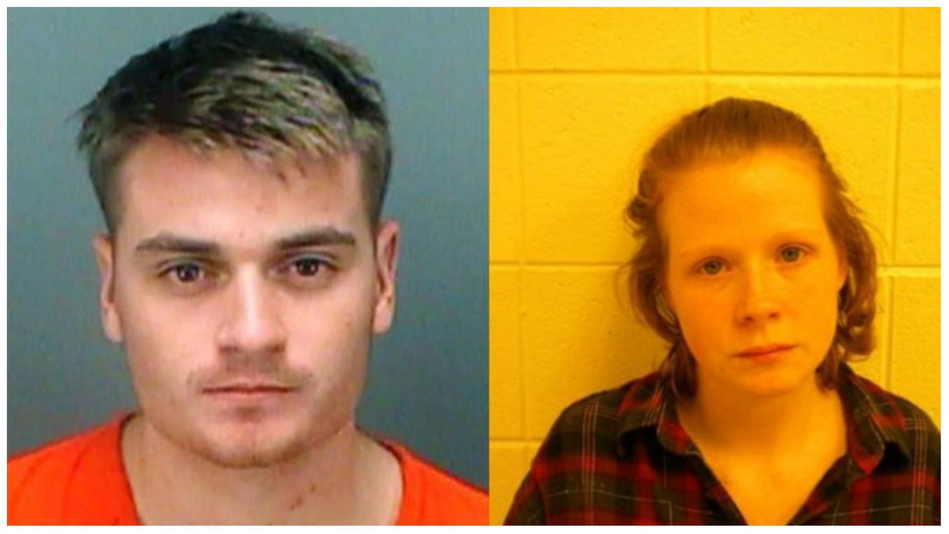 Brandon Russell (left) and his girlfriend Sarah (right) appeared in federal courts on a charge of conspiring to attack energy facilities, (Image via Gwen Snyder is on Mastodon/Twitter)