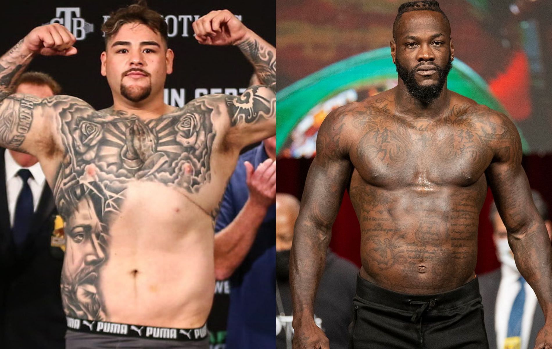 Andy Ruiz Jr. (left) and Deontay Wilder (right)