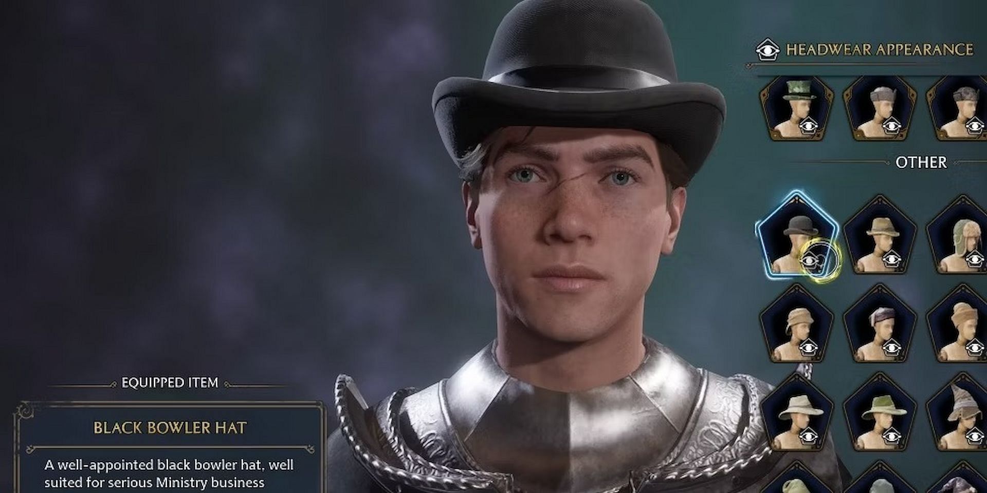 The Black Bowler Hat is sleek (Image via WB Games)