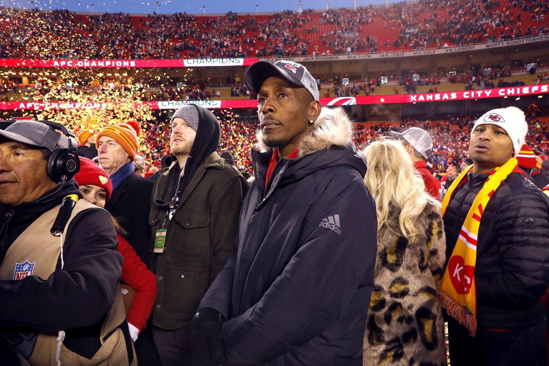 Patrick Mahomes Sr at the AFC Championship - Tennessee Titans v Kansas City Chiefs