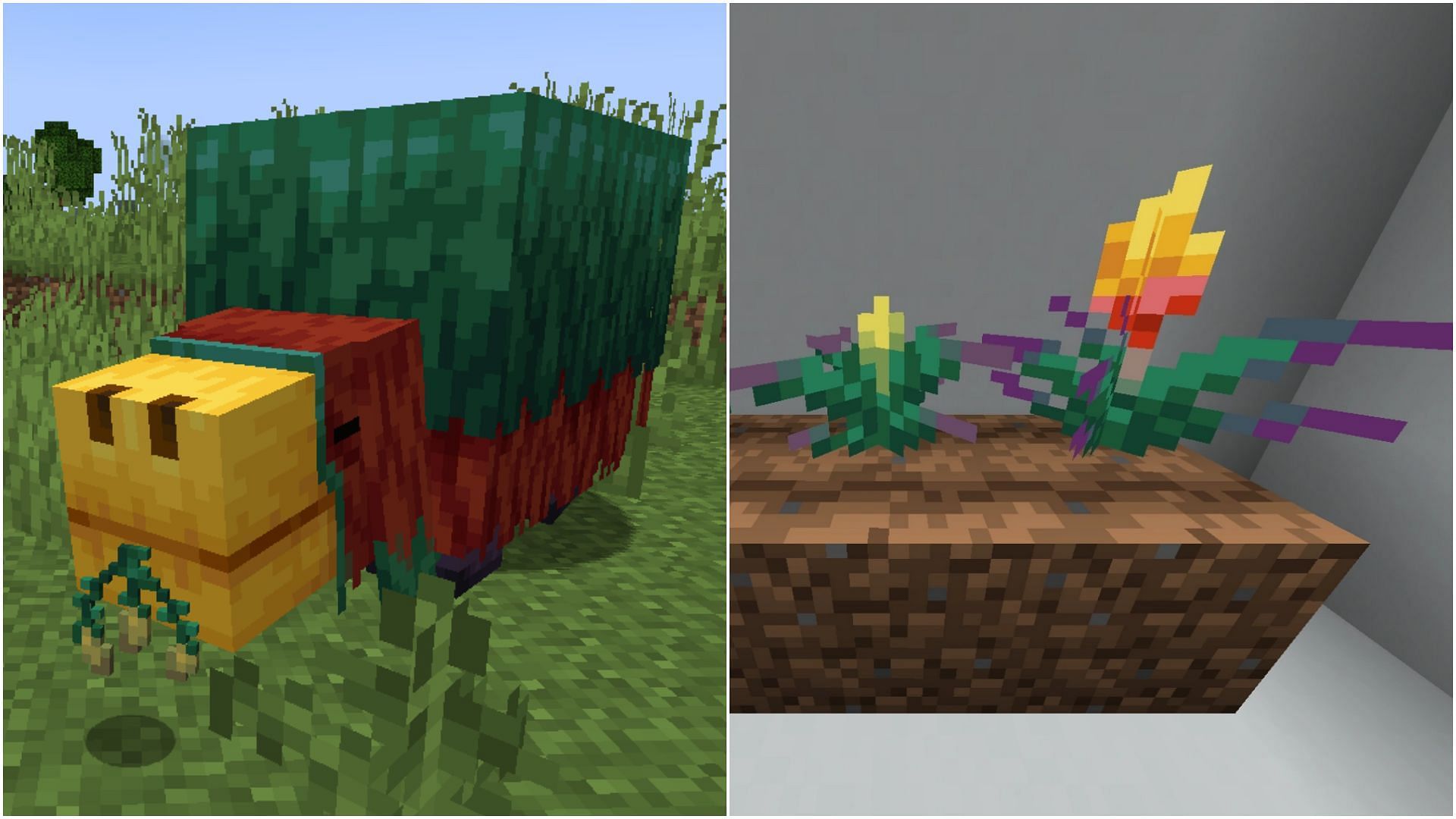 Sniffers roam around the world and dig out special torchflower seeds which can be grown in Minecraft 1.20 update (Image via Sportskeeda)