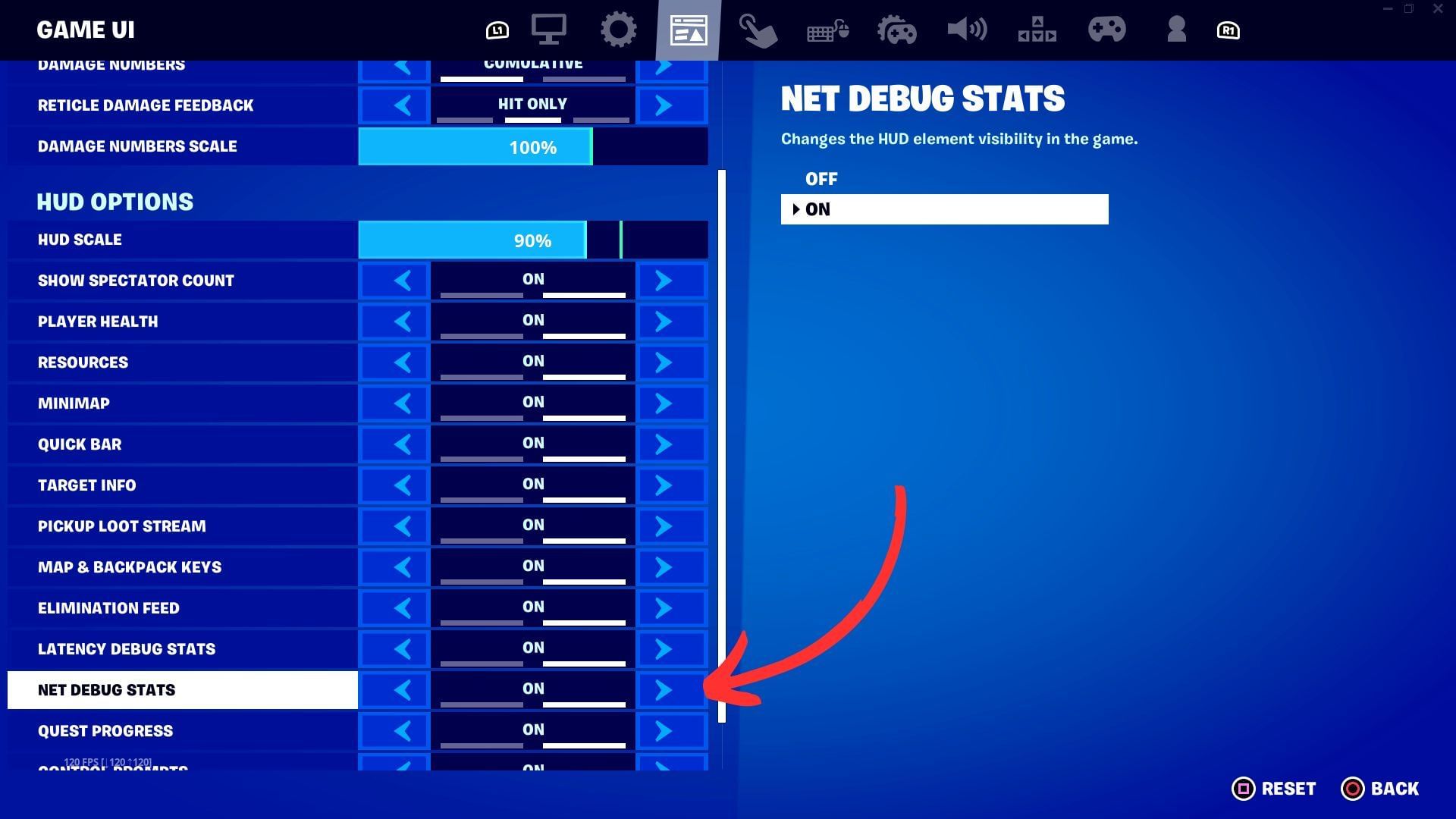 How to see your ping in Fortnite Chapter 4