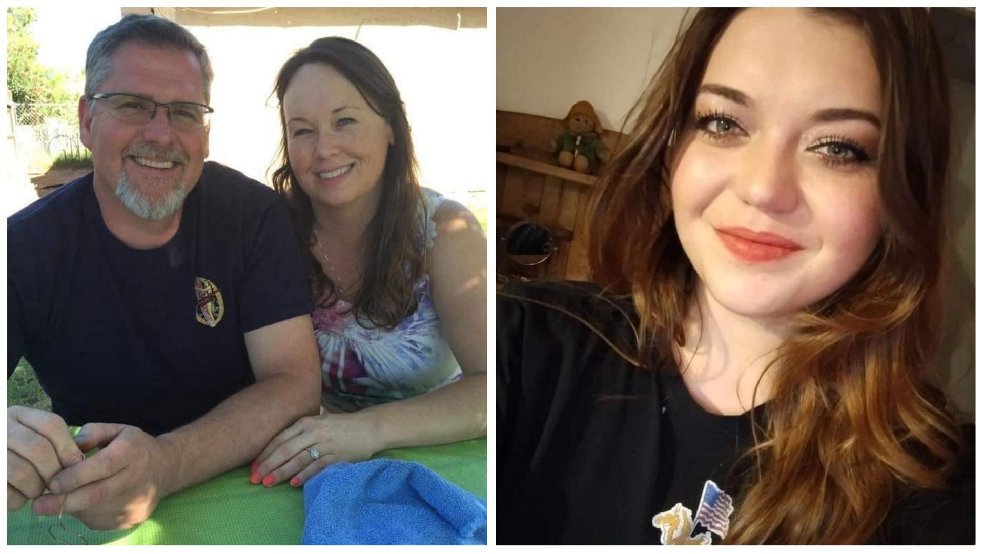 William Busick (left) killed his wife Chastity (left) and stepdaughter Jasmine (right) and then fatally shot himself, (Images via Chastity Shirley Busick and Jasmine Bailey/Facebook)