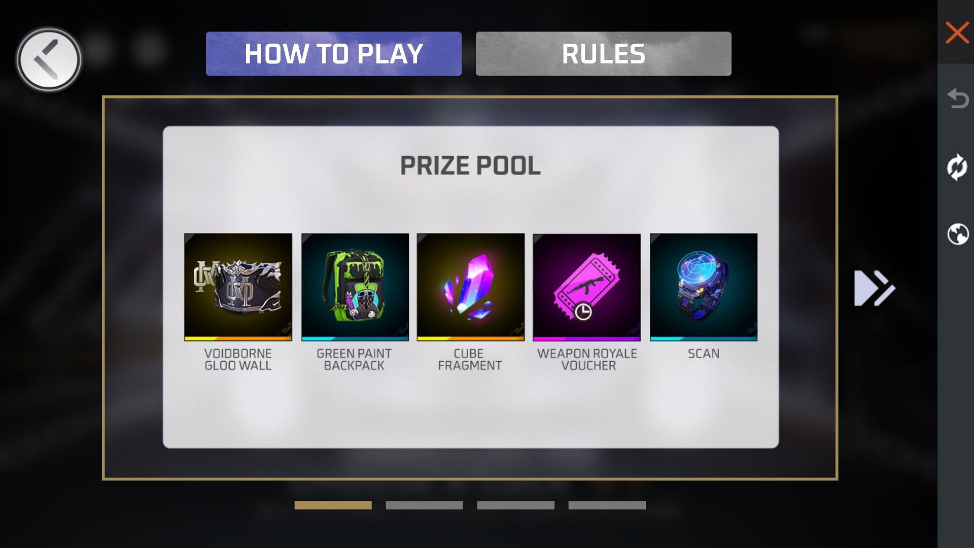 The prizes available in the new Free Fire MAX (Image via Garena)
