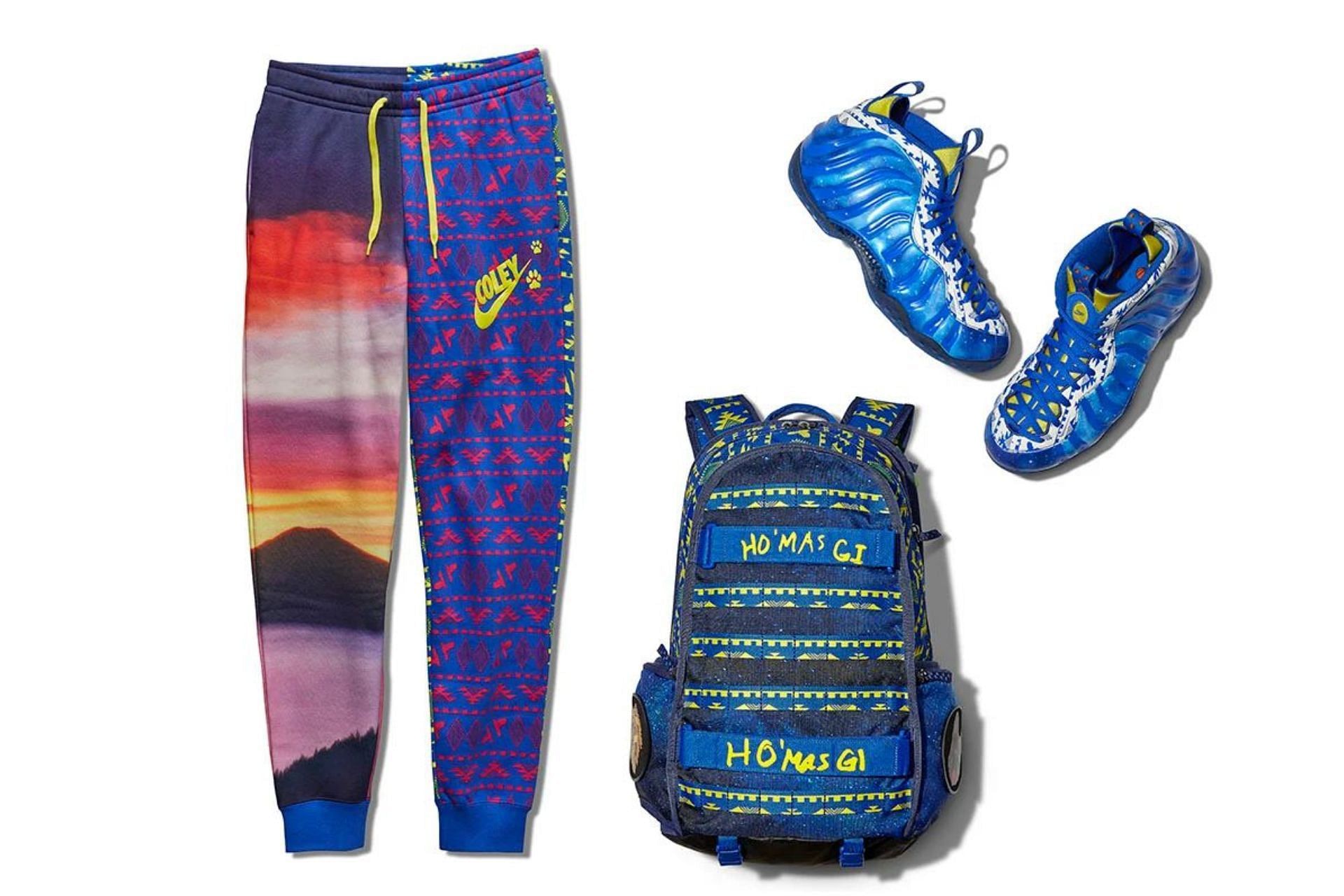 Take a look at the track pants and backpack that will be sold alongside the sneakers (Image via Nike)
