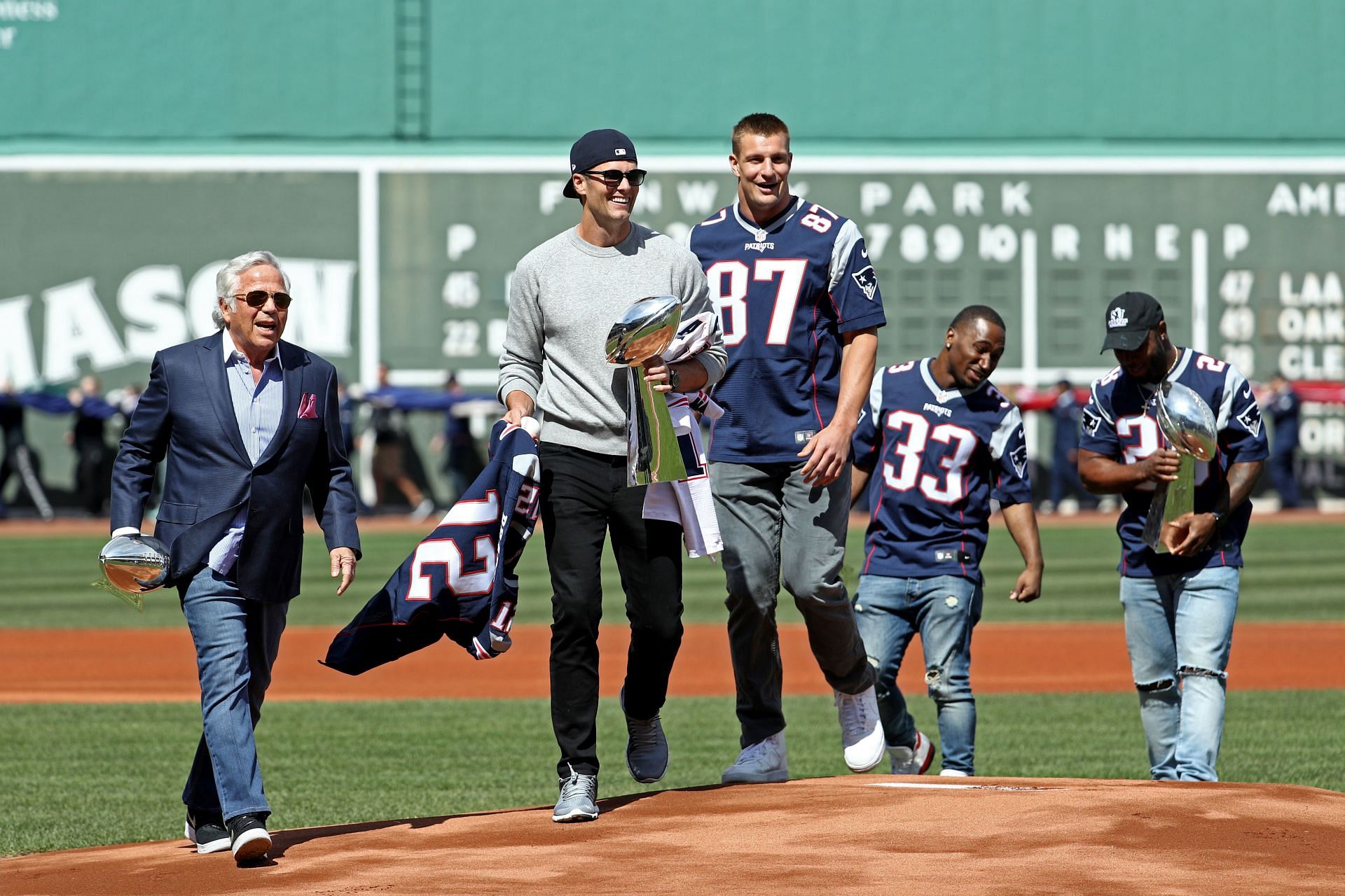 Tom Brady and co. in Fenway Park