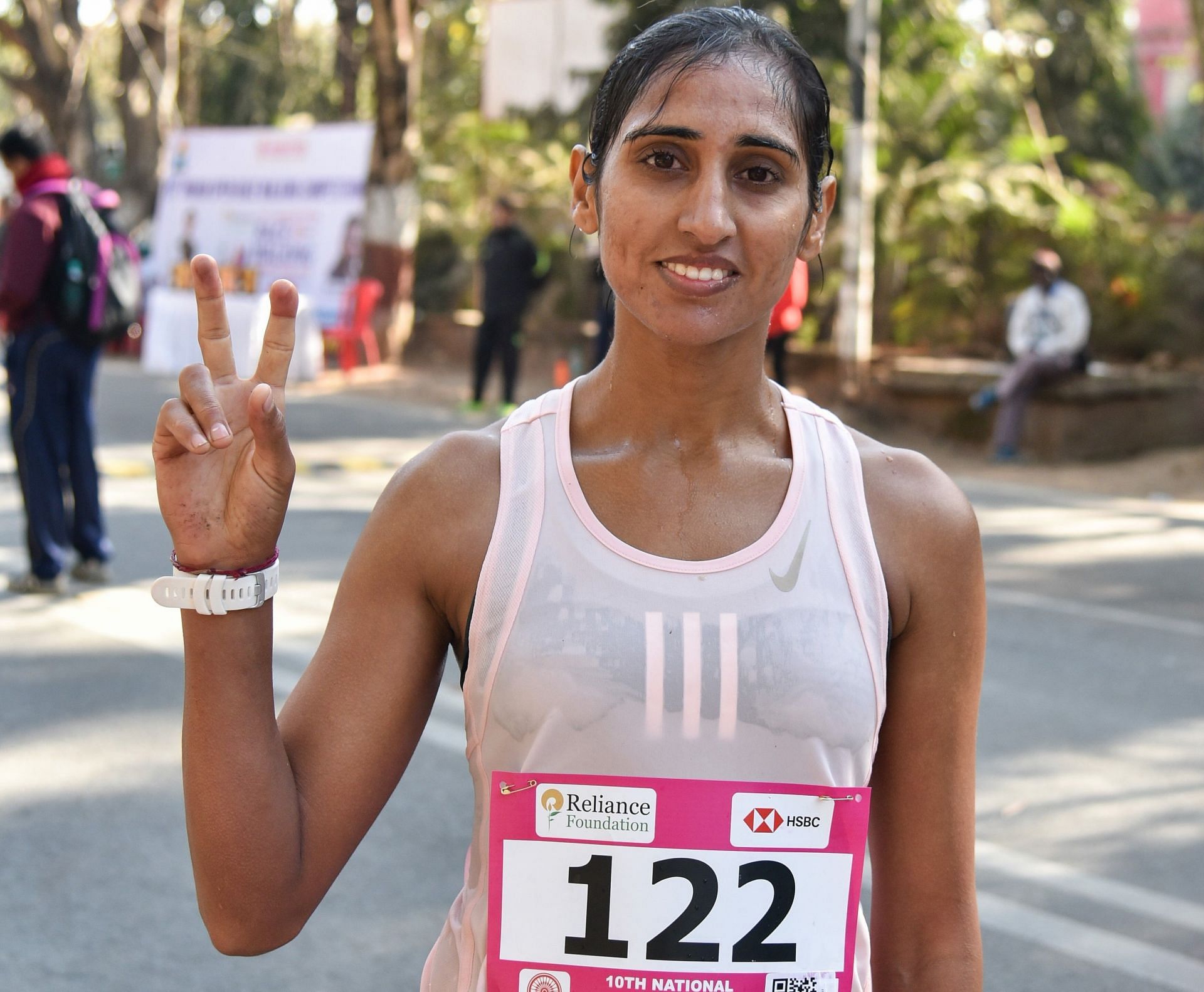 Punjab&rsquo;s Manju Rani, winner of women&rsquo;s 35km event at the National Race Walking Championships in Ranchi on Wednesday. Photo credit AFI