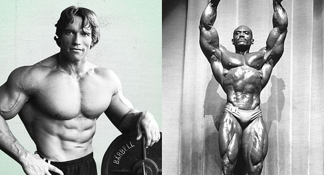 Arnold Schwarzenegger (Image via Esquire) and Sergio Oliva (Image via sergio_themyth/Instagram)