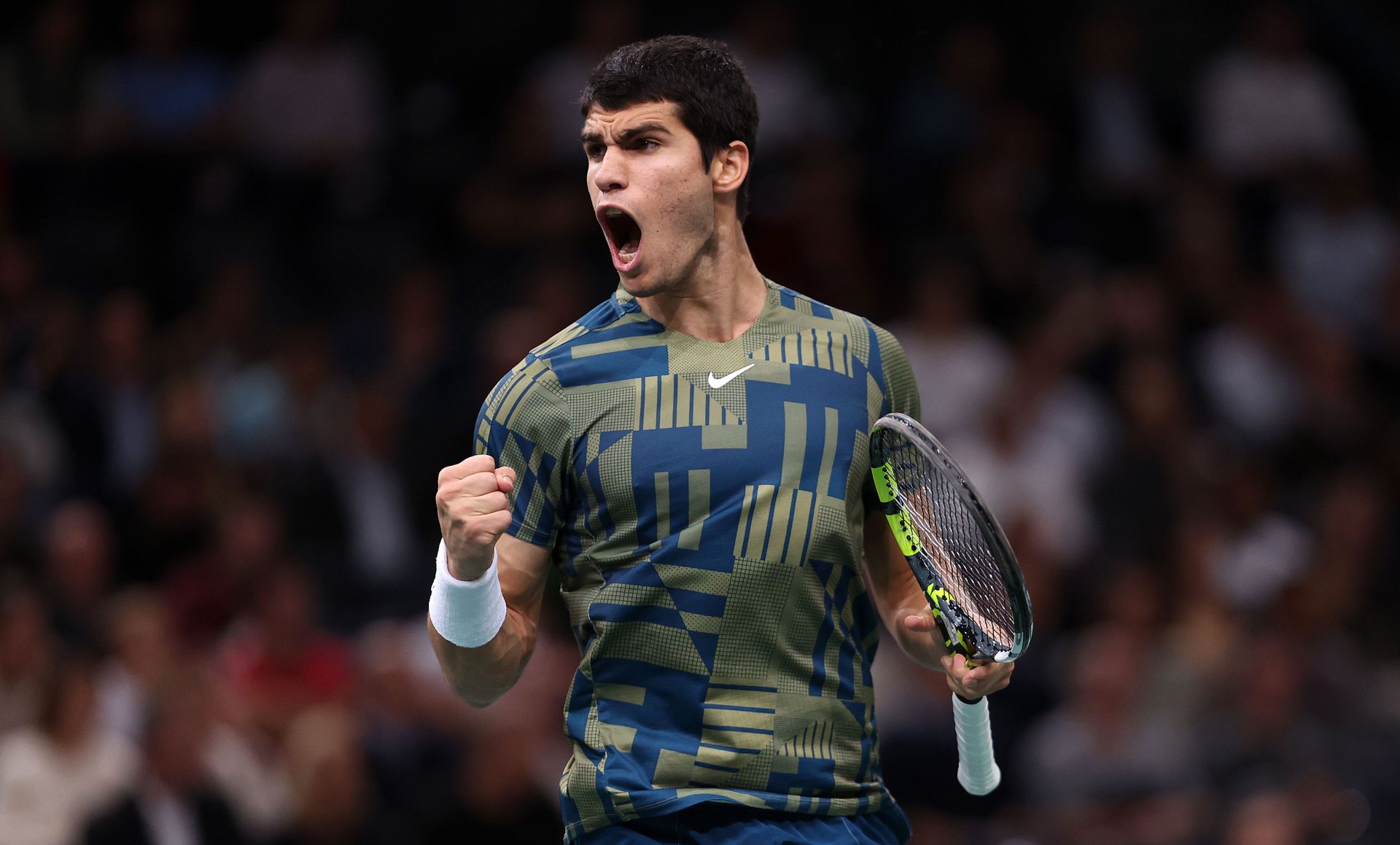 Carlos Alcaraz at the 2022 Paris Masters