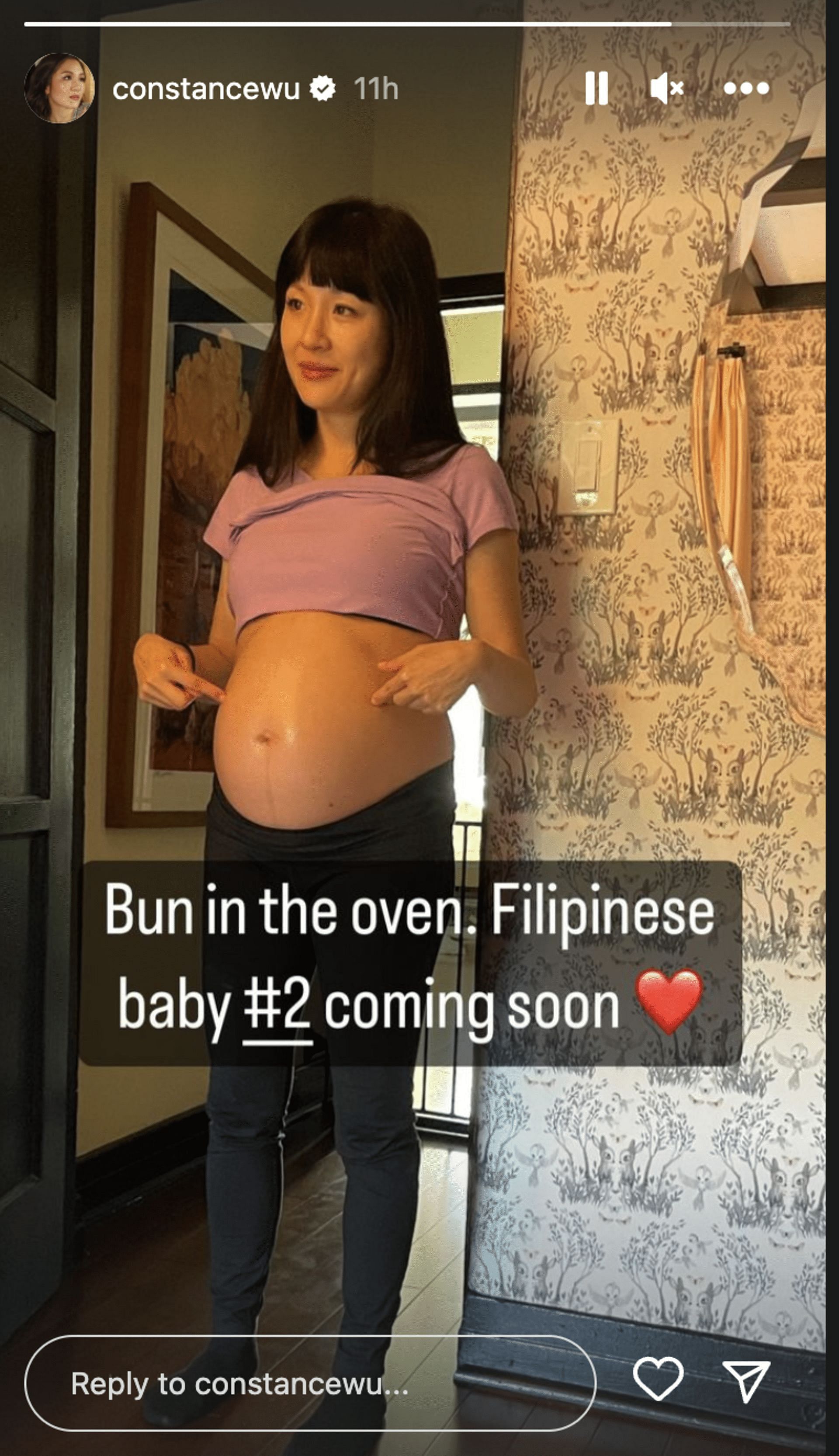Constance Wu announces second pregnancy with boyfriend, Ryan Kattner. (Image via Instagram)