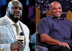 Watch: Charles Barkley hilariously spells a word wrong after Shaquille O'Neal tells him he'll take his clothes off if he spells it right